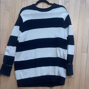 Brandy Melville Black and White Striped Sweater